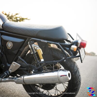 ZANA SADDLE STAYS WITH EXHAUST SHEILD TEXTURE MATT BLACK FOR GT/INTERCEPTOR650