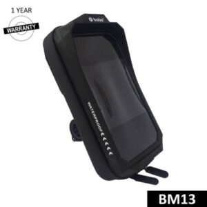 BOBO BM13 Zip Box Fully Waterproof Bike/Motorcycle/Scooter Mobile Phone Holder Mount, Ideal for Maps and GPS Navigation (Black)