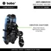 BOBO BM18 Anti-Vibration Bike Phone Holder (with Fast 15W Wireless Charger & USB-C Charging Module) Motorcycle Mobile Mount - Image 4