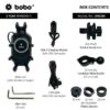 BOBO BM18 Anti-Vibration Bike Phone Holder (with Fast 15W Wireless Charger & USB-C Charging Module) Motorcycle Mobile Mount - Image 3